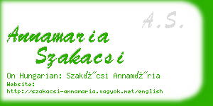 annamaria szakacsi business card